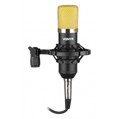 Vonyx CM400B studijas kondensatora mikrofons melns / zelts