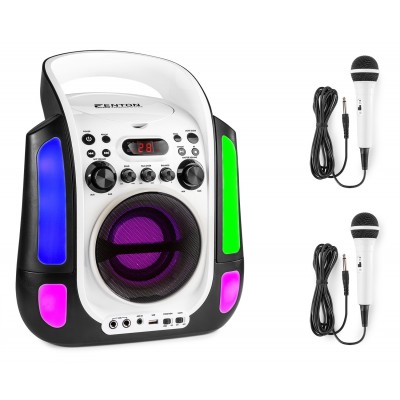 SBS30W karaoke sistēma ar CD un 2 mikrofoniem