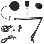 Vonyx CMS300W Studio Microphone Set USB White Mikrofons