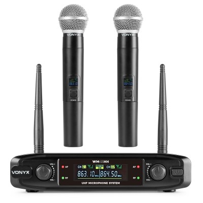 WM42HH Bezvadu mikrofonu sistēma UHF ar 2 rokas mikrofoniem