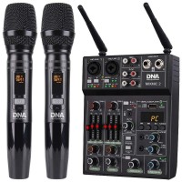 DNA MIXMIC 2 audio mikseris USB Bluetooth + bezvadu mikrofonu komplekts