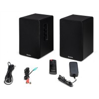 KS01 aktīvais grāmatu plaukta skaļruņu komplekts, 80 W, melns