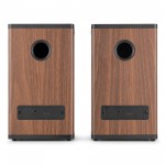 BS20 aktīvais plaukta skaļruņu komplekts ar akumulatoru, tumša koka