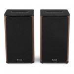 BS20 aktīvais plaukta skaļruņu komplekts ar akumulatoru, tumša koka