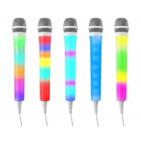 Fenton KMD55W karaoke mikrofons ar RGB apgaismojumu, balts