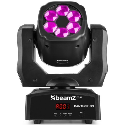 Panther 80 LED kustīgā galviņa ar rotējošām lēcām Panther 80 LED kustīgā galviņa ar rotējošām lēcām