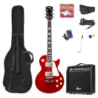 GigKit Electric Guitar Pack LP Style Dark Red