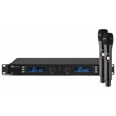 PD632H 2x 20 kanālu digitālā UHF bezvadu mikrofonu sistēma ar 2 mikrofoniem