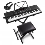 KB15SET elektroniskā tastatūra ar 61 taustiņu ar bateriju komplektu