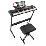 Max KB5SET elektroniskās tastatūras Premium komplekts ar 61 apgaismotu taustiņu 