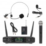 WM42HB Bezvadu mikrofonu sistēma UHF ar 1 rokas mikrofonu un 1 ķermeņa mikrofonu