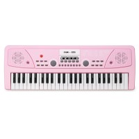KD49P elektroniskā tastatūra, 49 taustiņi ar rozā bateriju