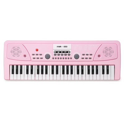 KD49P elektroniskā tastatūra, 49 taustiņi ar rozā bateriju
