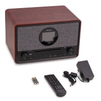 Lucca Interneta radio ar DAB+ un CD atskaņotāju (tumšs koks)