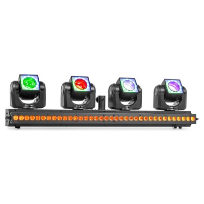 ShowBar GO Vibe ar 4 kustīgām galvām un LED joslu