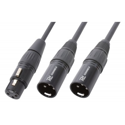 CX140 kabeļu sadalītājs XLR female-2 XLR male CX140 kabeļu sadalītājs XLR female-2 XLR male