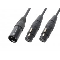 CX142 Y-sadalītāja XLR kabelis 1 XLR tēviņš-2 XLR mātīte