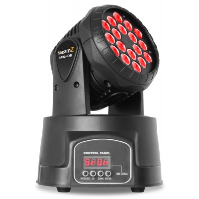 BeamZ MHL108MK3 Mini Moving Head 18x 3W 3-in-1 RGB LEDs Gaismas efekts