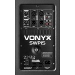 Vonyx SWP15 PRO aktīvais zemfrekvences skaļrunis 15" / 800W