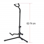 SUPRIMO GS2 ģitāras statīvs, salokāms, uz grīdas novietojams, pārnēsājams, drošības siksna 62–74 cm, līdz 25 kg SUPRIMO GS2 ģitāras statīvs, salokāms, uz grīdas novietojams, pārnēsājams, drošības siksna 62–74 cm, līdz 25 kg