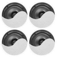 NCBT604 pastiprināts zema profila griestu skaļruņu komplekts BT 6,5" balts