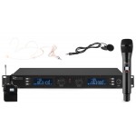 PD632C 2x 20 kanālu digitālā UHF bezvadu mikrofonu sistēma Combi