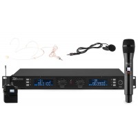 PD632C 2x 20 kanālu digitālā UHF bezvadu mikrofonu sistēma Combi
