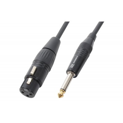 CX38-1 kabelis XLR vīriešu/6,3 mono 1,5 m melns