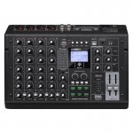 DNA MIX-EFF 6 analogais audio mikseris ar 6 kanāliem, USB, MP3, Bluetooth, fantomu, +48V, DSP, ekvalaizeru, skaņas efektiem