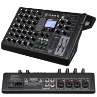 DNA MIX-EFF 6 analogais audio mikseris ar 6 kanāliem, USB, MP3, Bluetooth, fantomu, +48V, DSP, ekvalaizeru, skaņas efektiem
