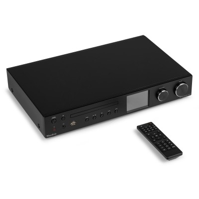 Bolzano interneta uztvērējs ar pastiprinātāju, DAB+ un melnu CD atskaņotāju Bolzano interneta uztvērējs ar pastiprinātāju, DAB+ un melnu CD atskaņotāju