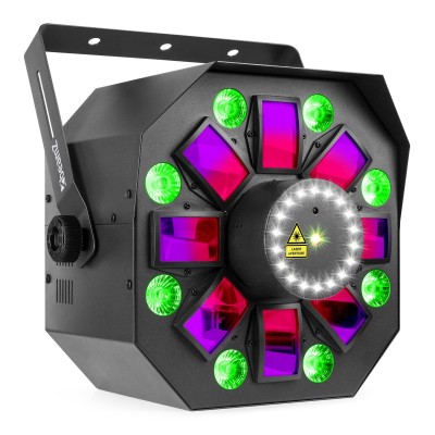 MultiBox LED efekts ar lāzeru un strobu