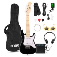 GigKit Junior elektriskās ģitāras komplekts, melns, 1/4