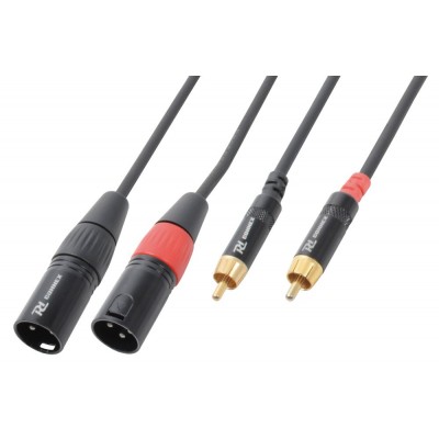 PD-Connex CX66-1 kabelis 2x XLR/2x RCA 1,5 m melns