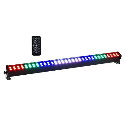 LIGHT4ME LED BAR 64x3W RGB lente ar 8 sekcijām + tālvadības pults
