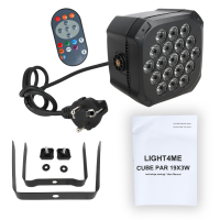LIGHT4ME CUBE PAR 19X3W RGBW par prožektoru skatuves apgaismojums LED gaismas efekts