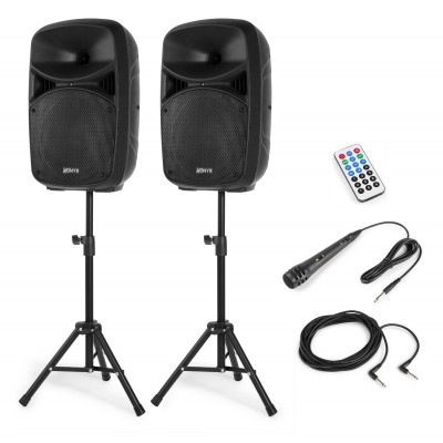 Vonyx VPS102A Plug & Play 600 W skaļruņu komplekts ar statīviem