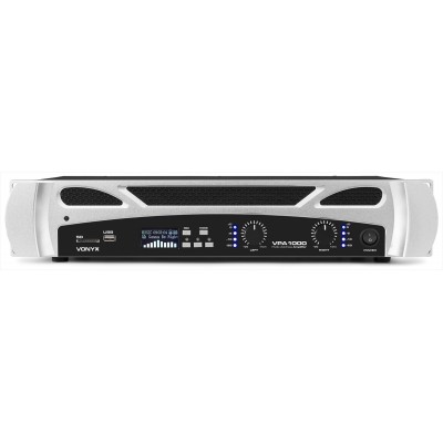 Vonyx VPA1000 PA pastiprinātājs 2x 500W multivides atskaņotājs ar Bluetooth