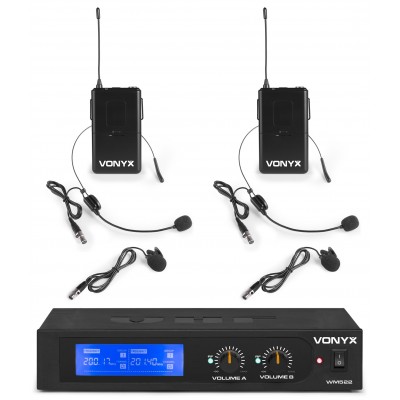 WM522B VHF 2 kanālu mikrofonu komplekts