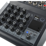DNA QMX602 analogais audio mikseris 6 kanāli Bluetooth USB MP3 Phantom +48V 2500 mAh uzlādējams akumulators