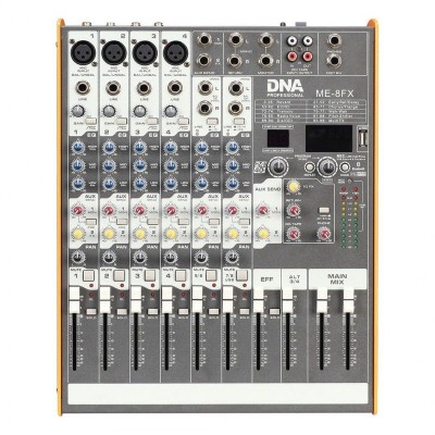 DNA ME-8FX audio mikseris 8 kanālu USB Bluetooth