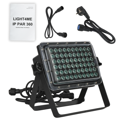 LIGHT4ME IP PAR 360 skatuves prožektoru gaismas efekta āra apgaismojums IP68 60x1.5W LED RGB LIGHT4ME IP PAR 360 skatuves prožektoru gaismas efekta āra apgaismojums IP68 60x1.5W LED RGB