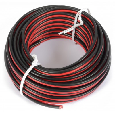 Universāls RX30 sarkans un melns kabelis 2 x 0,75 mm² 10 m