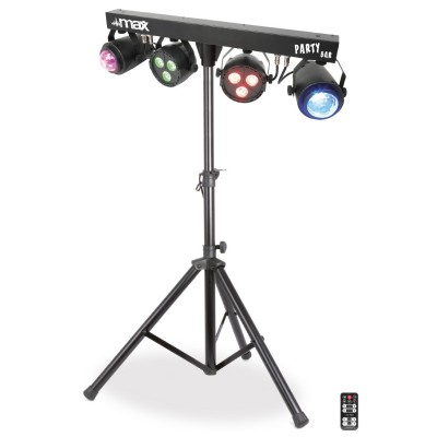 MAX Partybar 2x LED Par and 2x Jellymoon RGBW Gaismas efekts ar statīvu MAX Partybar 2x LED Par and 2x Jellymoon RGBW Gaismas efekts ar statīvu