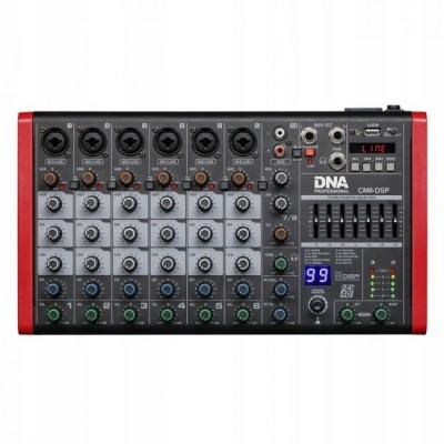 DNA CM8-DSP audio mikseris USB MP3 Bluetooth Phantom