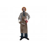 Helovīna figūriņa Zombijs ar motorzāģi, animēta, 170 cm