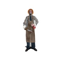 Helovīna figūriņa Zombijs ar motorzāģi, animēta, 170 cm