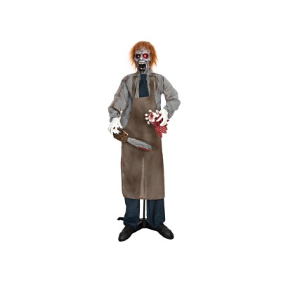 Helovīna figūriņa Zombijs ar motorzāģi, animēta, 170 cm