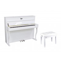 V-TONE BL-980 WH digitālās vertikālās klavieres, baltas, un sēdeklis klavierēm, balts