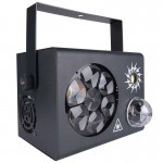 LIGHT4ME PARTY BOX disko efektu LED bumbiņu lāzera strobe gobo LIGHT4ME PARTY BOX disko efektu LED bumbiņu lāzera strobe gobo